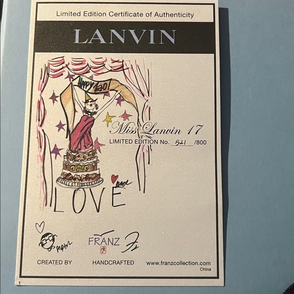 Lanvin Limited Edition Love figure - Picture 1 of 2